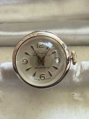 Vintage Riviera by Sheffield Mechanical Watch Cufflink - WORKING, Runs, w/ Box